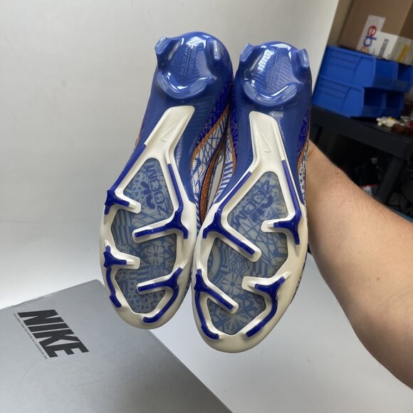 Nike Zoom Vapor 15 Elite CR7 FG, White/Metallic Copper-Concord, Sz 13 DQ5299 182 - Picture 6 of 14